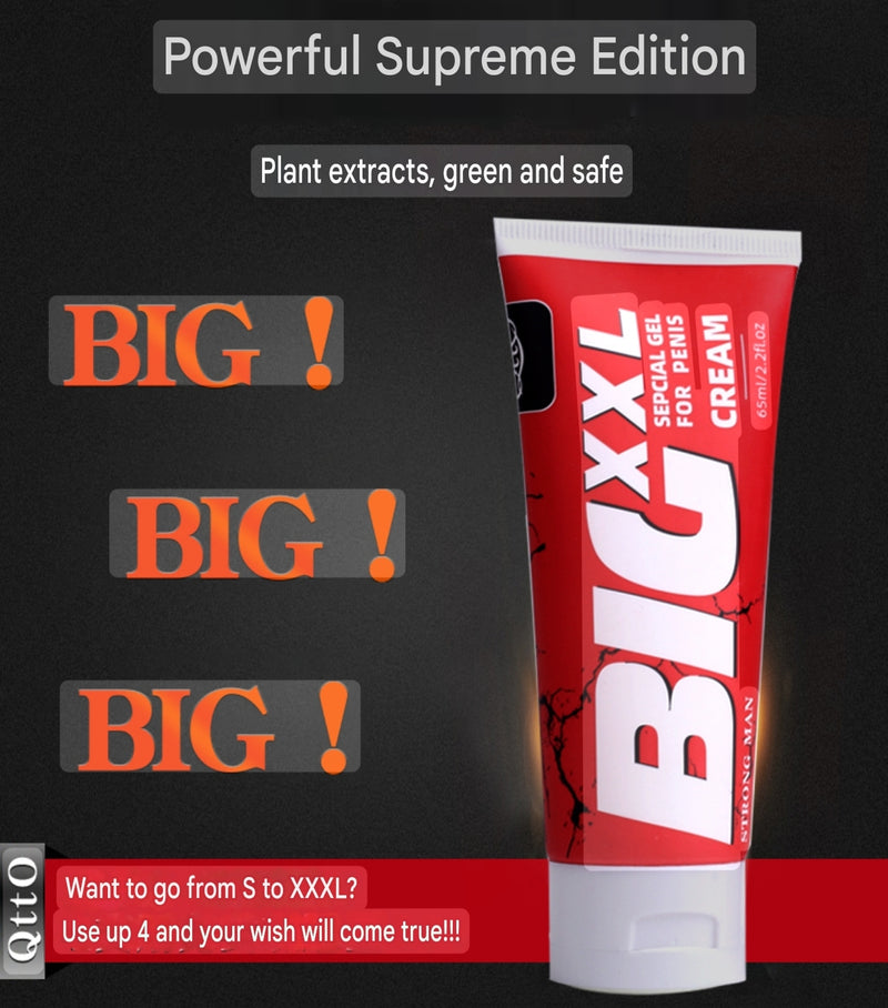 QTTO Big XXL Special Gel for Penis Enlargement (65ml) | Topical Cream for Bigger, Thicker and Stronger Penis