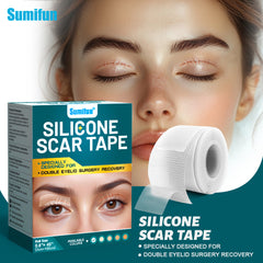 Silicone Scar Tape (2×100cm, White color) | Scar Repair Sheet for New & Old Scars and Stretch Marks