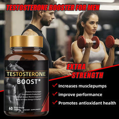 Testosterone Boost Capsules for Men (1400mg) | Dietary Supplement for Testosterone, Energy, Muscle Building, and Sexual Performance