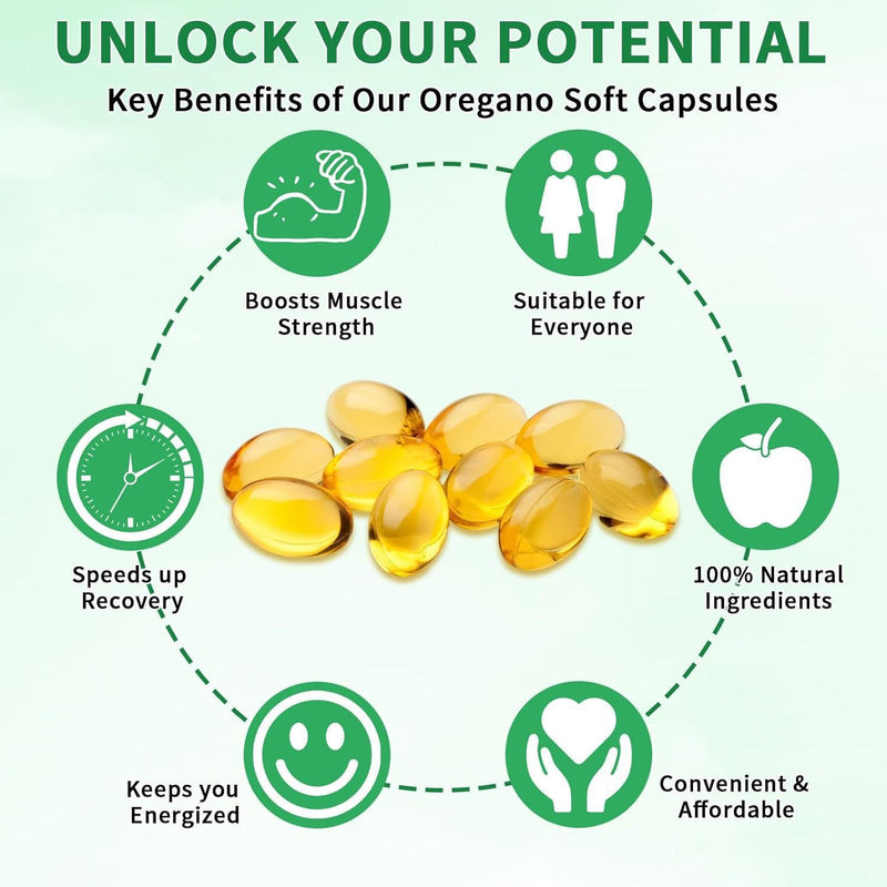 Oil of Oregano Softgels with Black Seed Oil (180 softgels, 6000mg oil of oregano, 200mg black seed oil)