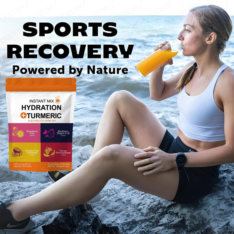 Hydration + Turmeric Electrolyte Drink Mix with Vitamins C & D and Zinc