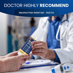 Menthol Pain Relief Gel-Roll On (4% Menthol, 74ml) | Topical Gel for Nerve, Muscle, Neck, Shoulder, Knee, and Back Pain Relief