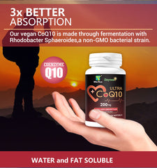 Ultra CoQ10 Softgels with Vitamin E (100 softgels, 200mg CoQ10)