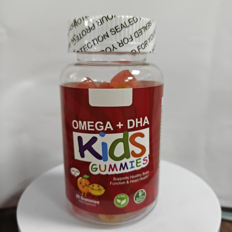 Omega + DHA Gummies for Kids with Omega-3, Omega-6, Omega-9, and Vitamin C (4+ years) | Dietary Supplement for Brain Development, Focus, and Heart Health