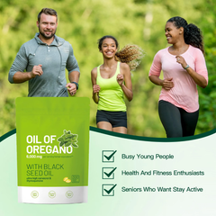 Oil of Oregano Capsules with Black Seed Oil (300 softgels, 6000mg oil of oregano, 200mg black seed oil)