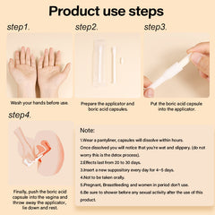 Boric Acid Vaginal Suppositories (30 suppositories, 600mg)