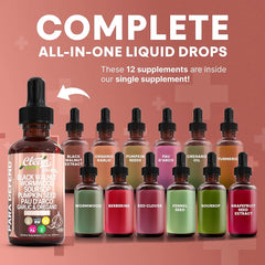 CLEAN NUTRA Black Walnut Drops with Wormwood, Soursop, Pumpkin Seed, Pau D'Arco, and Para Defend Blend