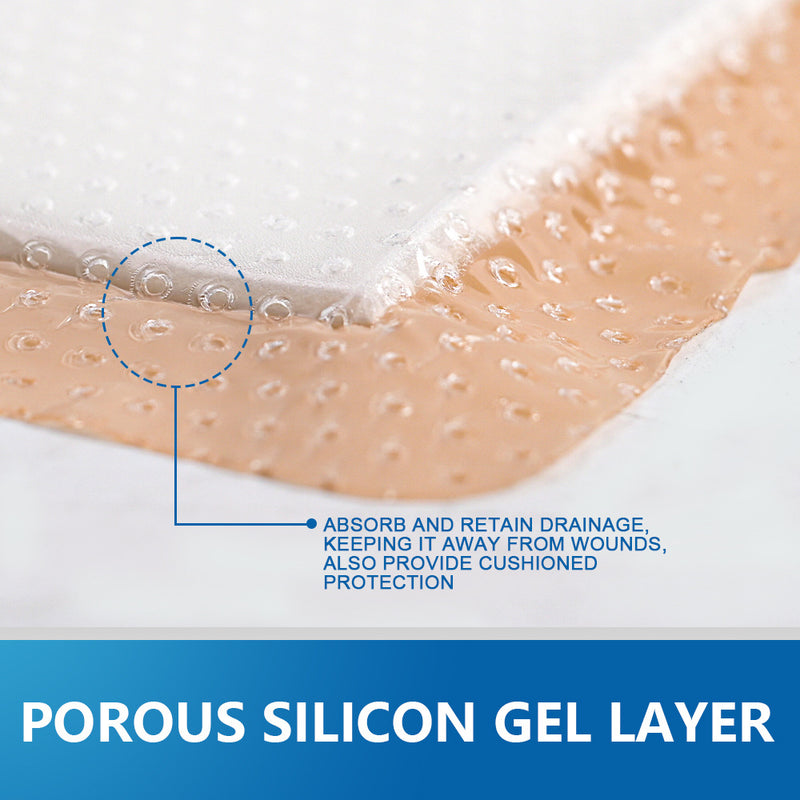 Silicone Gel Dressing (2 pieces/pack) | Waterproof and Breathable Band Aid for Wound Dressing