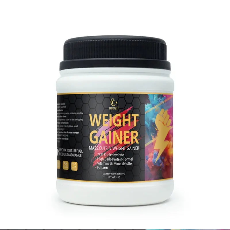 DUOZI Weight Gainer Powder with Whey Protein, Soybean, and Creatine (518g size, 21g protein, 5g glutamine)
