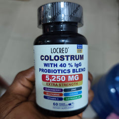 Grass-fed Bovine Colostrum Capsule with 40% IgG, L-Glutamine, and Probiotics (5250mg)