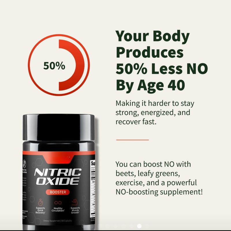 Nitric Oxide Booster Capsules with Amino Acid and Vitamin B3 (1500mg)