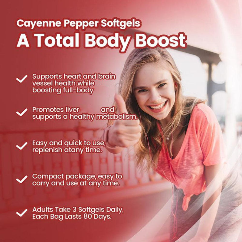 Cayenne Pepper Softgels (240 softgels, 3000mg cayenne pepper)