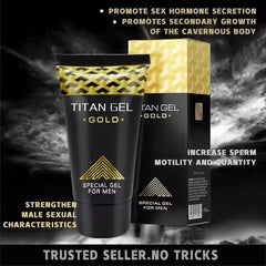 TITAN GEL GOLD Special Gel for Men (50ml) | Intimate Gel Lubricant for Penis Enlargement, Longer Sex, and Sexual Enhancement