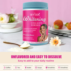 BIYODE Whitening Collagen Powder (450g size, 6g collagen, Unflavored) | Dietary Supplement for Anti-aging, Skin Health