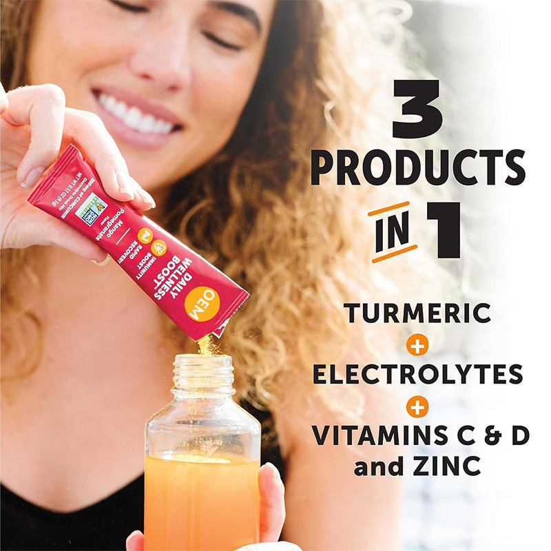 Hydration + Turmeric Electrolyte Drink Mix with Vitamins C & D and Zinc