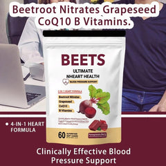 Beets Ultimate NHeart Health Soft Chews with Beetroot, Grape, and CoQ10