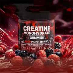 Creatine Monohydrate Gummies with L-Carnitine, BCAA, and Taurine (120 gummies, 8000mg)
