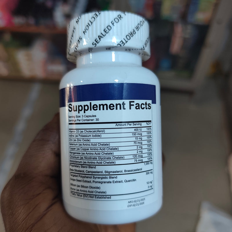 GINAX Multiphase Prostate Support Capsules (90 capsules, 1050mg sterol blend) | Dietary Supplement for BPH, Frequent Urination, and Painful Urination