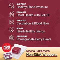 Beets Ultimate NHeart Health Soft Chews with Beetroot, Grape, and CoQ10