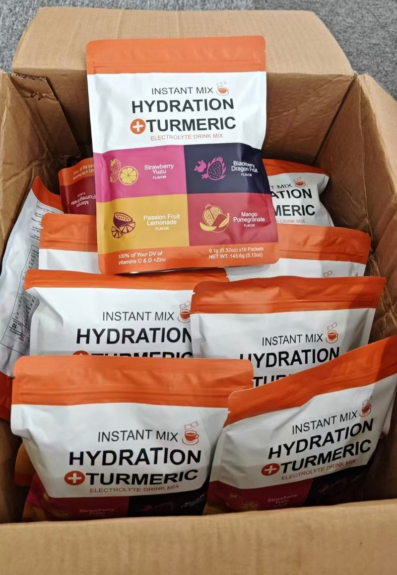 Hydration + Turmeric Electrolyte Drink Mix with Vitamins C & D and Zinc