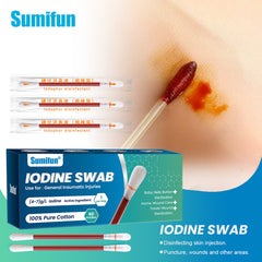 Iodine Swab (60 pieces) | Iodine Solution for Wound Sterilization, Wound Care, and Baby's Belly Button Sterilization