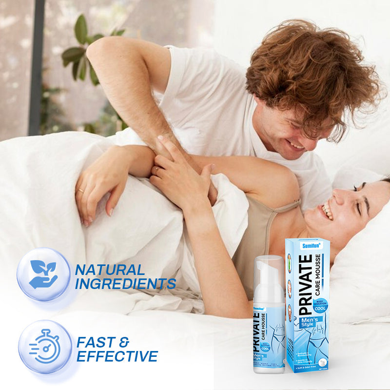 Private Care Mousse for Men (60ml) | Antibacterial and Infection Treatment Mousse for Men