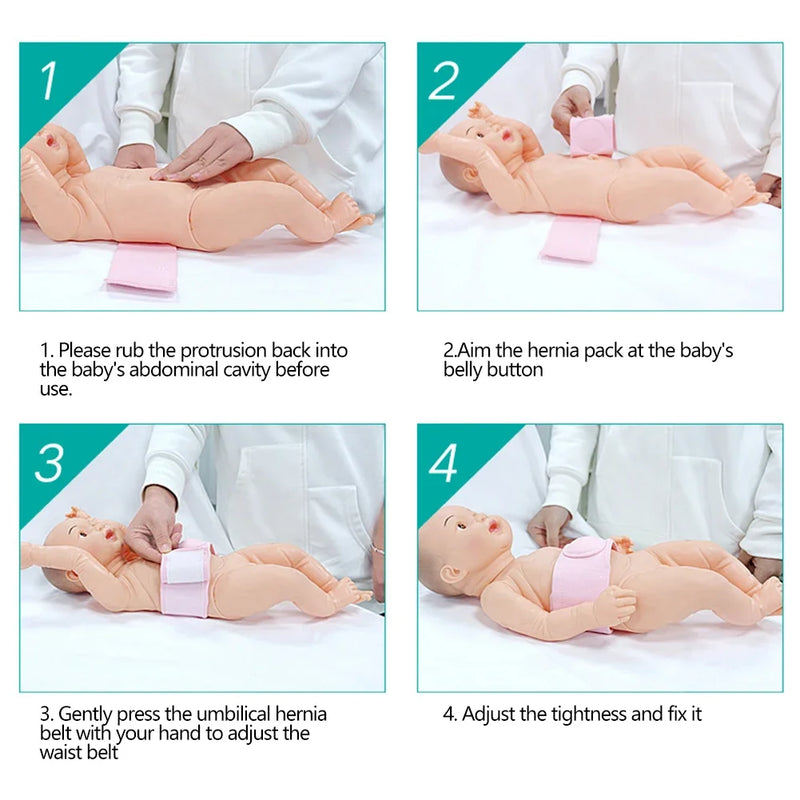 Infantile Umbilical Hernia Belt (0-1 year, 2 pieces, 6cm×45cm)