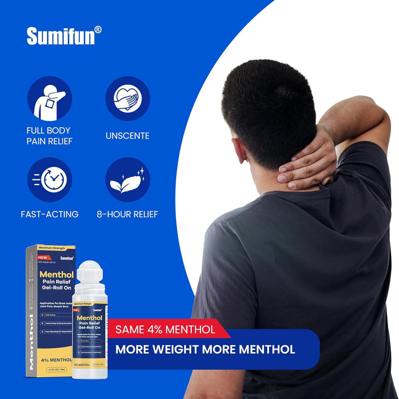 Menthol Pain Relief Roll On (4% Menthol, 74ml)