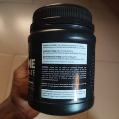 NORWEGIAN NUTRITION Creatine Monohydrate Powder (500g size, 5g Creatine, 100 servings, Unflavored) | Dietary Supplement for Strength, Performance, Muscle Recovery, and Cognitive Function