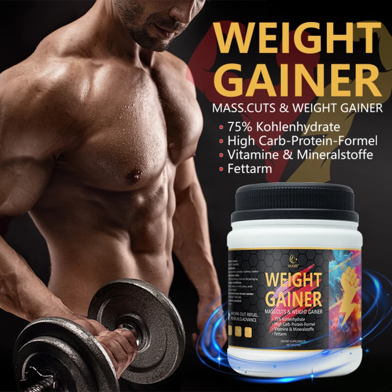 DUOZI Weight Gainer Powder with Whey Protein, Soybean, and Creatine (518g size, 21g protein, 5g glutamine)