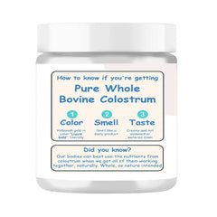 Colostrum Powder (120grams, 2000mg bovine colostrum, Unsweetened) | Dietary Supplement for Immunity, Tract Health, Muscle Recovery, and Energy