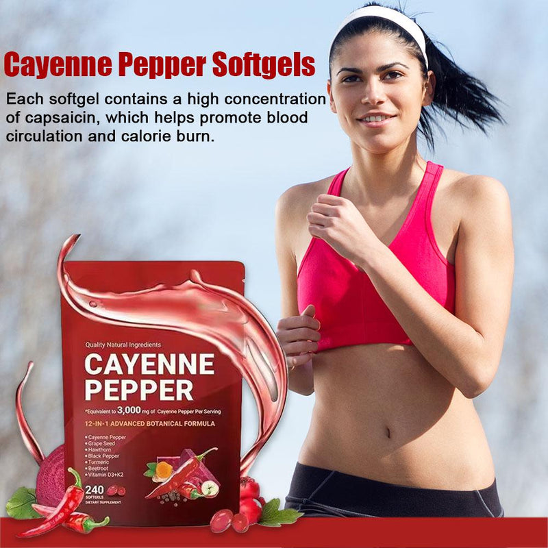 Cayenne Pepper Softgels (240 softgels, 3000mg cayenne pepper)