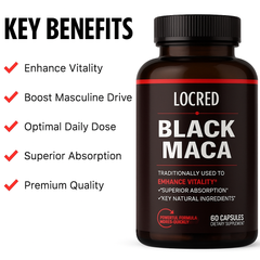 Black Maca Capsule | Dietary Supplement for Vitality, Masculinity, Energy and Sexual Performance