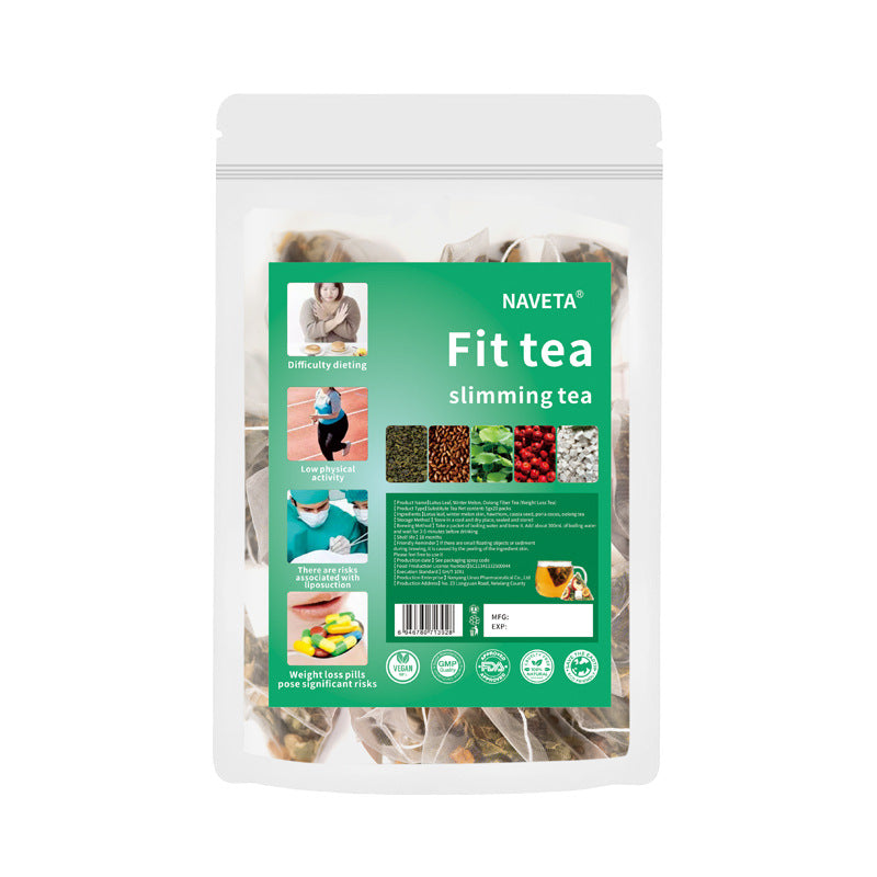 NAVETA Fit and Slimming Tea with Lotus Leaf, Winter Melon, Hawthorn, Cassia Seed, and Oolong Tea (20 packs) | Herbal Tea for Dieting, Liposuction, and Weight Loss