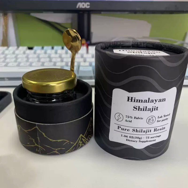 Pure Himalayan Shilajit Resin (30g size, 400mg shilajit, 75% fulvic acid, 75 servings) | Dietary Supplement for Energy, Stamina, Endurance, Cognitive Function, Skin, and Bone Health