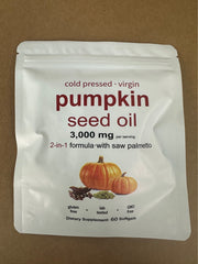 Pumpkin Seed Oil Softgels with Saw Palmetto (3000mg Pumpkin Seed Oil, 300mg Saw Palmetto)