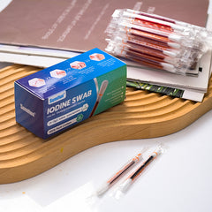 Iodine Swab (60 pieces) | Iodine Solution for Wound Sterilization, Wound Care, and Baby's Belly Button Sterilization