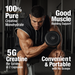 GINAX Micronized Creatine Capsules (5g creatine, 1500mg HMB)
