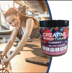 Creatine Monohydrate Gummies with L-Carnitine, BCAA, and Taurine (120 gummies, 8000mg)