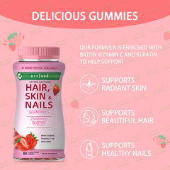 BIYODE Hair, Skin & Nails Gummies (80 gummies)
