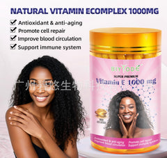 BIYODE Vitamin E Capsule (100 softgels, 1000mg) | Dietary Supplement for Anti-aging, Cell Repair, Blood Circulation, and Immunity