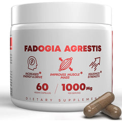 Fadogia Agrestis Capsule (1000mg) | Dietary Supplement for Energy, Muscle Mass, and Strength