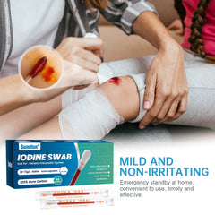 Iodine Swab (60 pieces) | Iodine Solution for Wound Sterilization, Wound Care, and Baby's Belly Button Sterilization