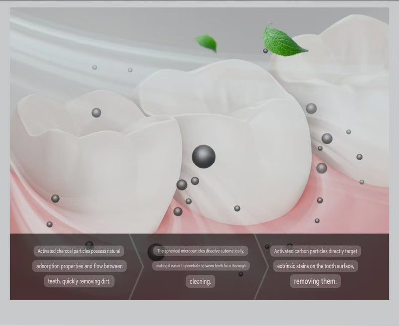 Bamboo Charcoal Whitening Toothpaste (100grams) | Herbal Toothpaste for Stubborn Stains, Fresh Breath, Plaque, Healthy Gums, and Teeth Whitening