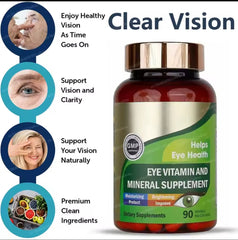 Eye Vitamin and Mineral Capsule | Dietary Supplement for Eye Strain, Dry Eyes, Eye Fatigue, Itchy Eyes, and Vision Care