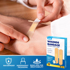 Wounds Bandage (50 strips) | Flexible, Breathable and Durable Antiseptic Plastic Strips