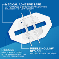 Zipper Strip Skin Closure for Wound Dressing (2 pieces)