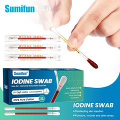 Iodine Swab (60 pieces) | Iodine Solution for Wound Sterilization, Wound Care, and Baby's Belly Button Sterilization