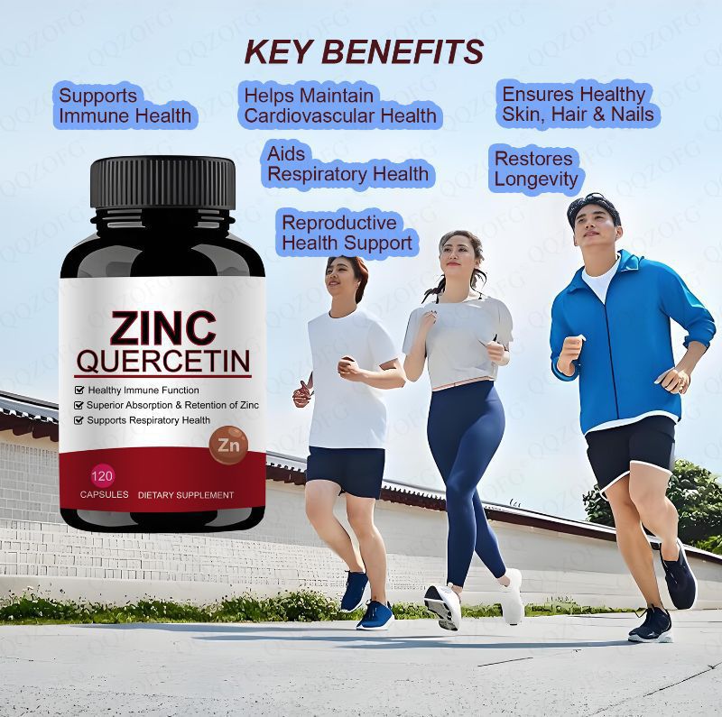Zinc and Quercetin Capsule (120 capsules, 800mg quercetin, 22mg zinc)
