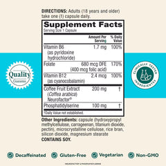 Brain Health Capsules with Folic Acid and B-Vitamins (30 capsules) | Dietary Supplement for Memory, Reasoning, Focus, Concentration, Learning, Cognition, and Brain Health